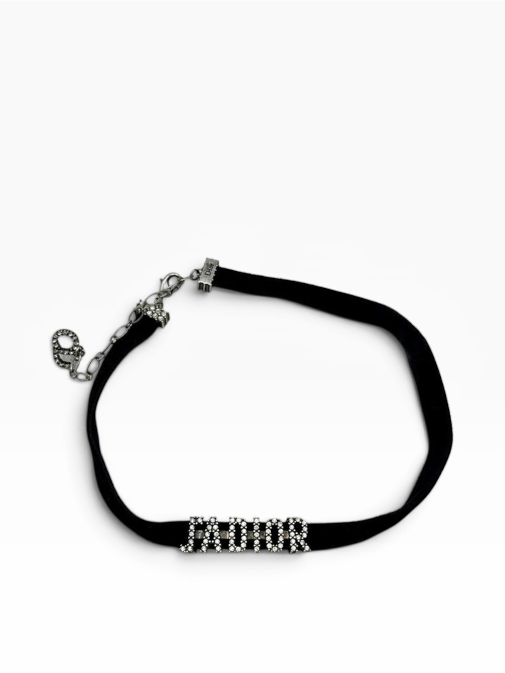 Authentic Christian Dior Velvet & Crystal J’Adior Choker Necklace